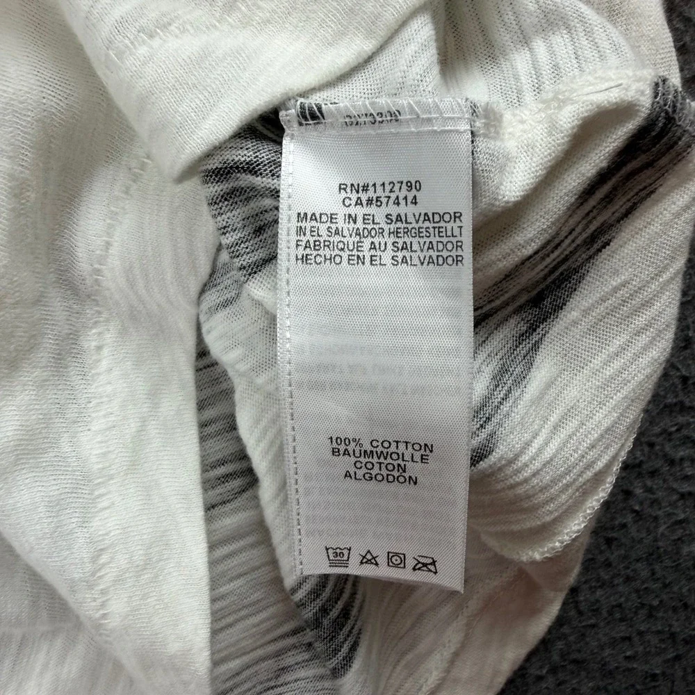 True Religion T-Shirt Men's XXXL White Black Striped SS Soft Sport Te